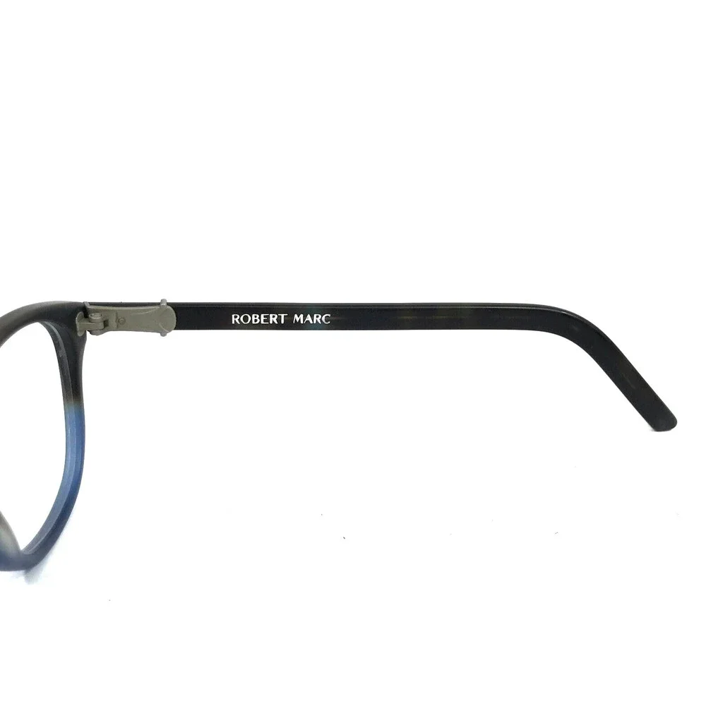 Robert Marc Eyeglasses Frames 830-259M Matte Black Pale Blue Round 45-19-140